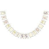 Von Verpassen zu mrs - boho floral Wimpelkette (Alle)