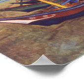 Von Vincent van Gogh Reprint gemalte Boote Poster (Ecke)