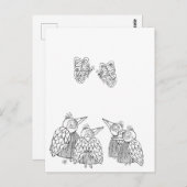 Von Vögeln und Schmetterlingen - Farbe für sich Postkarte (Vorne/Hinten)