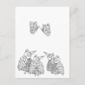 Von Vögeln und Schmetterlingen - Farbe für sich Postkarte (Vorderseite)