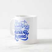 von vorn anfangen, wann immer es nötig ist kaffeetasse (Vorderseite Links)