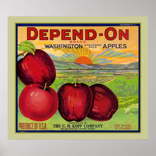 Von Washington Apples Poster abhängig (Vorne)