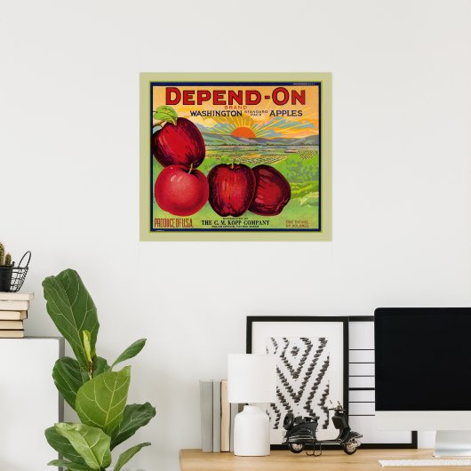 Von Washington Apples Poster abhängig (Heimbüro)