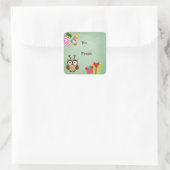 Von Weihnachten Strümpfe & Geschenkstempel Quadratischer Aufkleber (Tasche)