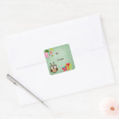Von Weihnachten Strümpfe & Geschenkstempel Quadratischer Aufkleber (Umschlag)