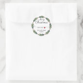 Von Weihnachtsaufklebern bis Roter Kranz Runder Aufkleber (Tasche)