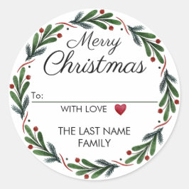 Von Weihnachtsaufklebern bis Roter Kranz Runder Aufkleber
