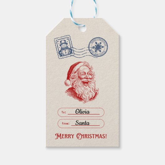 Von Weihnachtskinder - Weihnachtsgeschenk Geschenkanhänger (Vorderseite)