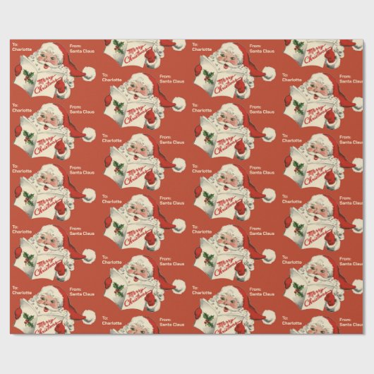 Von Weihnachtsnachtsnamen des Kindes Geschenkpapier (Flach)