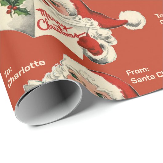 Von Weihnachtsnachtsnamen des Kindes Geschenkpapier (Rolleneckpunkt)