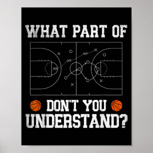 Von Welchem Teil Verstehst Du Basketball Nicht Poster