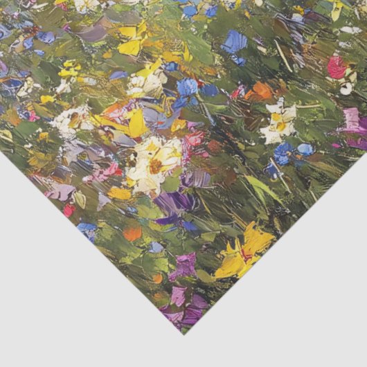 Von Wildblumen umgeben Seidenpapier (Ausschnitt)