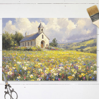 Von Wildblumen umgeben Seidenpapier