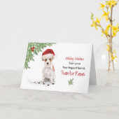 Von Wire Haired Jack Russell Terrier Weihnachten Karte (Gelbe Blume)