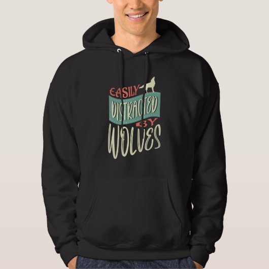 Von Wölfen abgelenkt Naturwald Hoodie (Vorderseite)