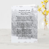 Von Woods Snowy Abend Robert Frost Gedicht stoppen Karte (Gelbe Blume)