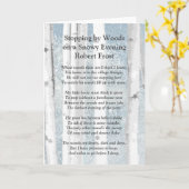 Von Woods Snowy Abend Robert Frost Gedicht stoppen Karte (Gelbe Blume)