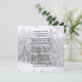 Von Woods Snowy Abend Robert Frost Gedicht stoppen Karte (Stehend Vorderseite)