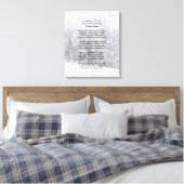Von Woods Snowy Abend Robert Frost Gedicht stoppen Leinwanddruck (Insitu (Schlafzimmer))