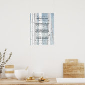 Von Woods Snowy Abend Robert Frost Gedicht stoppen Poster (Küche)