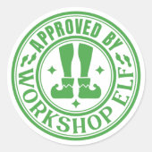 Von Workshop Elf genehmigt Runder Aufkleber (Vorderseite)