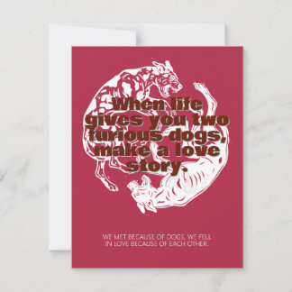 Von Wütend bis Ewig – Great Dane Save the Date Mitteilungskarte