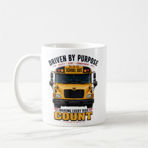 Von Zielsetzung getriebene Schulbusfahrer-Tasse Kaffeetasse