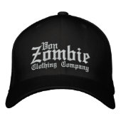 Von Zombie Skull Cap 001C Bestickte Baseballkappe (Vorderseite)
