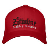 Von Zombie Skull Cap 001E Bestickte Kappe (Vorderseite)