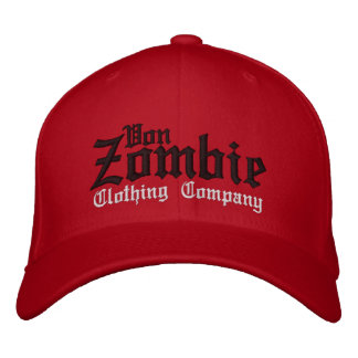 Von Zombie Skull Cap 001E Bestickte Kappe