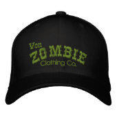 Von Zombie Skull Cap 003B Bestickte Kappe (Vorderseite)