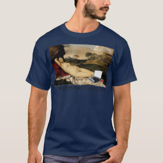 Von Zuhause aus arbeiten Giorgione Schlafende Venu T-Shirt