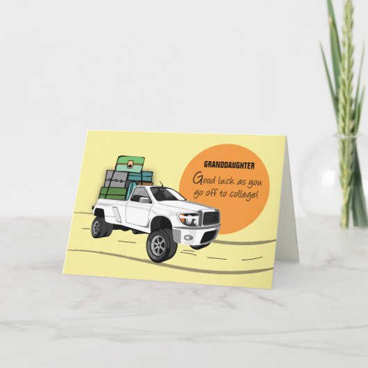 Von zur Uni im Pick-Up-LKW mit Gepäck Karte (Vorderseite)