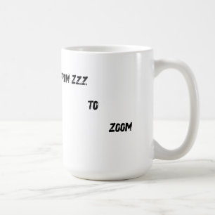 "Von Zzz zu Zoom" T-Shirt - Kaffeetasse Gesicht 
