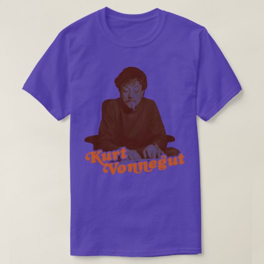 Vonnegut bei der Schreibmaschine T-Shirt (Design vorne)