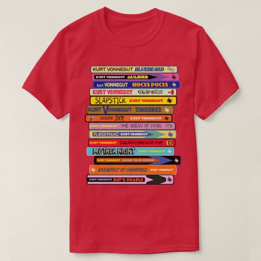 Vonnegut Buchstapel T-Shirt (Design vorne)