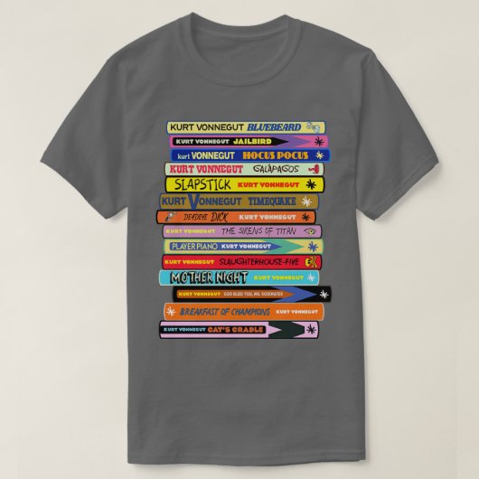 Vonnegut Buchstapel T-Shirt (Design vorne)