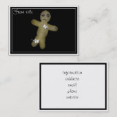 Voo Doo Doll mit Buttonen Visitenkarte (Vorne/Hinten)