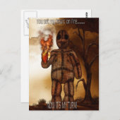 Voodoo 2 "Herz und Feuer" FUNNY Postkarte (Vorne/Hinten)