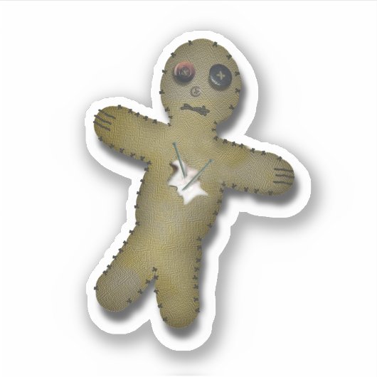 Voodoo Anti Valentinstag Aufkleber (Vorderseite)