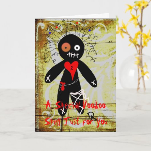 Voodoo-Bann Karte (Gelbe Blume)