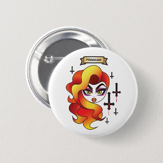Voodoo "besitzen" Knopf Button (Vorne & Hinten)