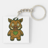 Voodoo Boar - Patchy Warrior Piglet Schlüsselanhänger (Rückseite)