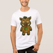 Voodoo Boar - Patchy Warrior Piglet Tri-Blend Shirt (Vorderseite)