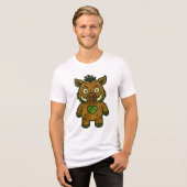 Voodoo Boar - Patchy Warrior Piglet Tri-Blend Shirt (Vorderseite voll)