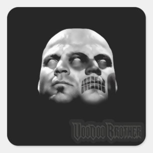 Voodoo-Bruder EP-Aufkleber Quadratischer Aufkleber