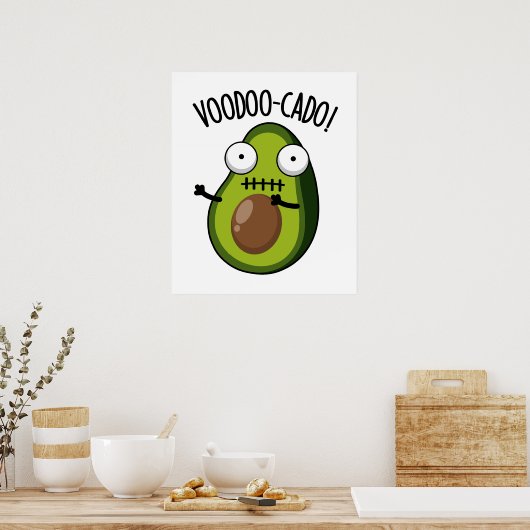 Voodoo-cado Funny Avocado Pub Poster (Küche)