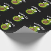 Voodoo-cado Funny Avocado Pun Dark BG Geschenkpapier (Ecke)