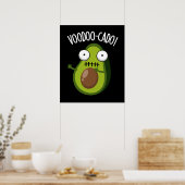 Voodoo-cado Lustiger Avocado-Spruch Dunkler Hinter Poster (Küche)