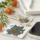 Voodoo Cat - Grumpy Charm Schlüsselanhänger (Vorderseite rechts)
